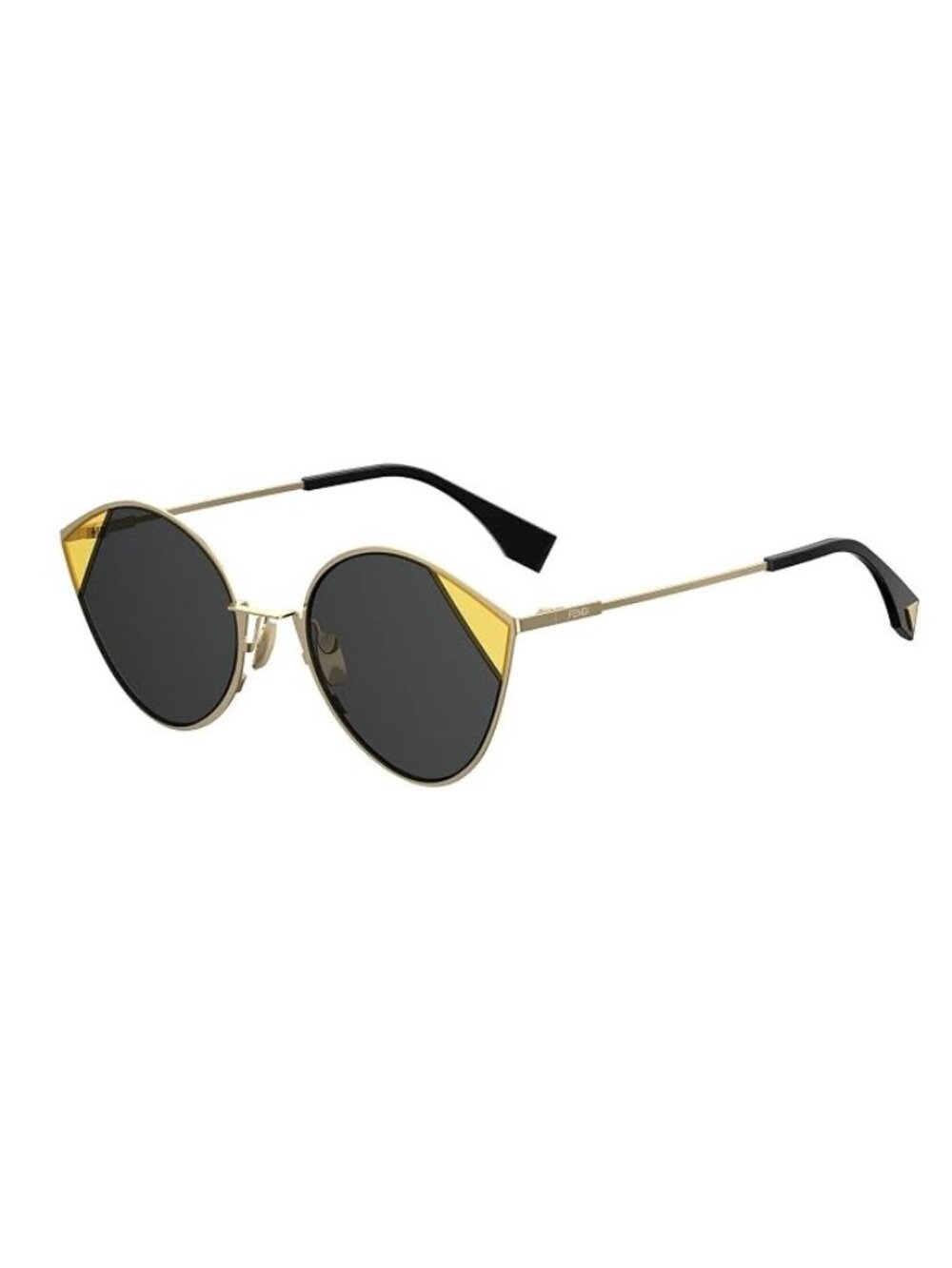 NWT ☑️ FENDI SUNGLASSES - FF0341 2F7IR - 60-22-140 - Gold & Grey Sunglasses